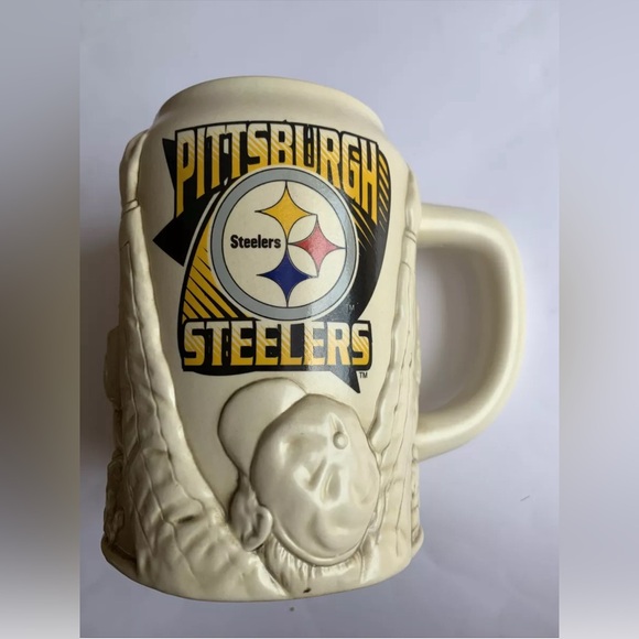 NFL PITTSBURGH STEELERS Football Beer Stein Mug Vintage Kingdom of Thailand - Picture 1 of 5